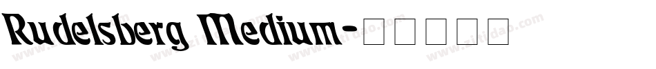 Rudelsberg Medium字体转换